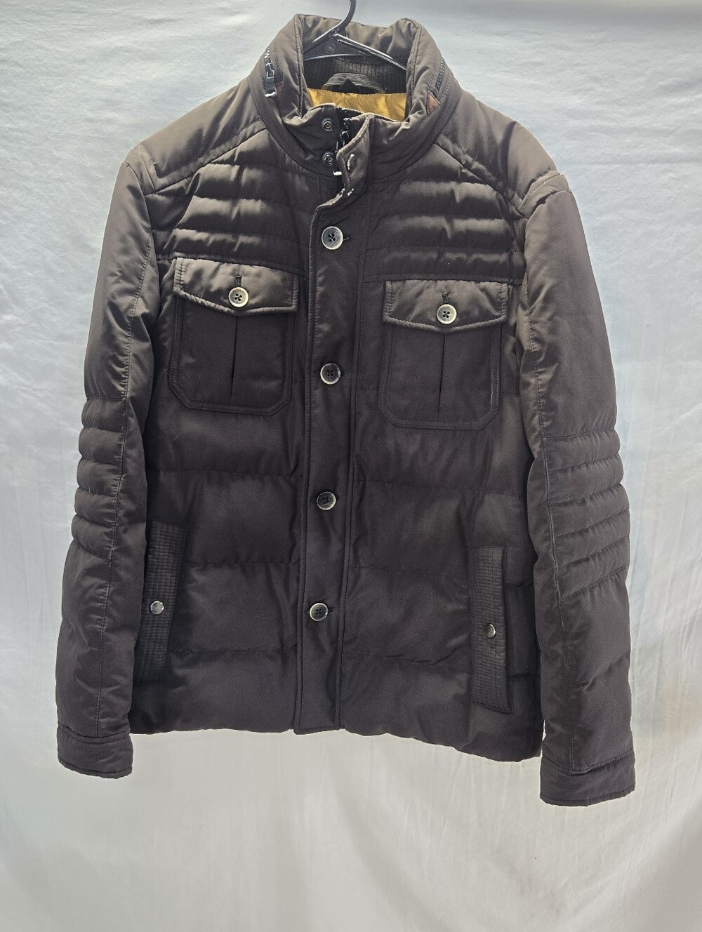 Hugo Boss Men's Size 40R Brown Daikim3 Quilted Field Down Jacket